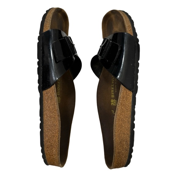 Birkenstock Madrid Birko-Flor Patent Leather Sandals EU 39 US Woman’s 8 - 8.5 - Picture 6 of 8